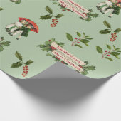 Schilderachtige  Kinderen en Holly gepersonaliseer Cadeaupapier (Hoek)