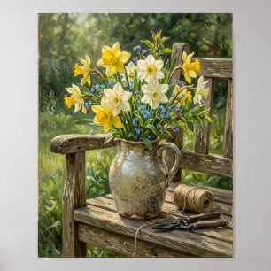 Schilderachtige Lentebloemen Botanisch II Poster