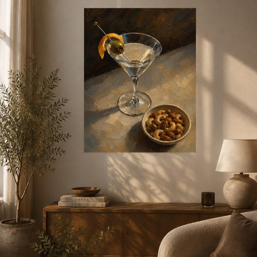 Schilderachtige Martini Cocktail  Poster