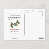 Schilderachtige nostalgische  rustieke winterscène briefkaart (Achterkant)