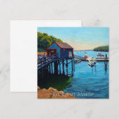 Schilderachtige Rockport Maine haven met boten (Voorkant / Achterkant)