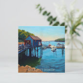 Schilderachtige Rockport Maine haven met boten (Staand voorkant)