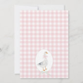 Schilderachtige roze plaid een Gekke gans 1e verja Kaart (Achterkant)