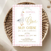 Schilderachtige roze plaid een Gekke gans 1e verja Kaart