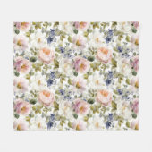 Schilderachtige Rozen en bloemen Fleece Deken (Voorkant (Horizontaal))