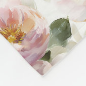 Schilderachtige Rozen en bloemen Fleece Deken (Hoek)