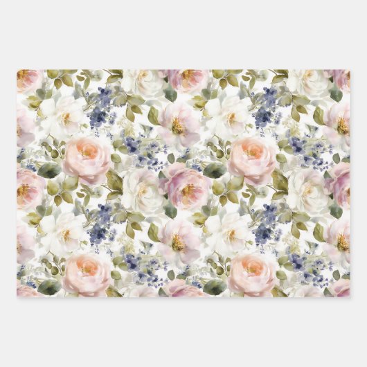 Schilderachtige Rozen en bloemen Inpakpapier Vel (Voorkant 2)