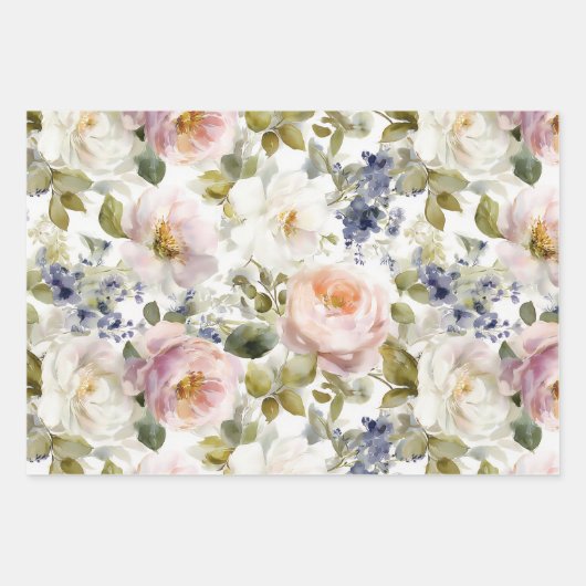 Schilderachtige Rozen en bloemen Inpakpapier Vel (Voorkant)
