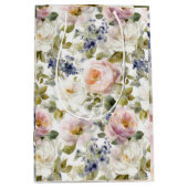 Schilderachtige Rozen en bloemen Medium Cadeauzakje (Voorkant)