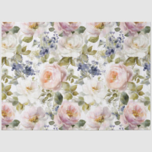 Schilderachtige Rozen en bloemen Tissuepapier