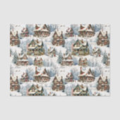 Schilderachtige rustieke met sneeuw bedekte Victor Tissuepapier (Voorkant)