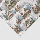 Schilderachtige rustieke met sneeuw bedekte Victor Tissuepapier (Detail)