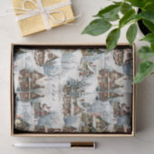 Schilderachtige rustieke met sneeuw bedekte Victor Tissuepapier (Geschenk)