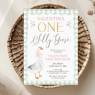 Schilderachtige Sage Plaid Bow Gekke Gans 1e verja Kaart