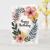 Schilderachtige Verjaardagskaart Kaart (Gele Bloem)