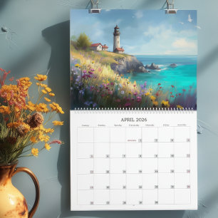 Schilderachtige vuurtorens kalender
