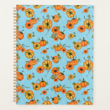 Schilderachtige Waterverf Herfst Pompoenen Oranje/