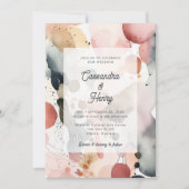 Schilderachtige waterverf moderne pastel lente tro kaart (Voorkant)