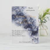 Schilderachtige Waterverf Moody bruiloft uitnodigi Kaart (Staand voorkant)