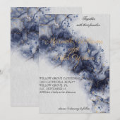 Schilderachtige Waterverf Moody bruiloft uitnodigi Kaart (Voorkant / Achterkant)