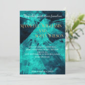 Schilderachtige Waterverf Moody bruiloft uitnodigi Kaart (Staand voorkant)