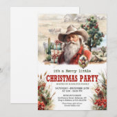 Schilderachtige westerne Santa cowboy sheriff's ba Kaart (Voorkant / Achterkant)