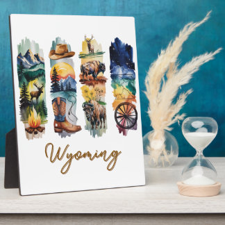 Schilderachtige Wyoming Brushstrokes Tafel Kunst Fotoplaat