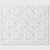 Schilderachtige zeeschelp onder het Zee Ocean Birt Cadeaupapier (Vlak)