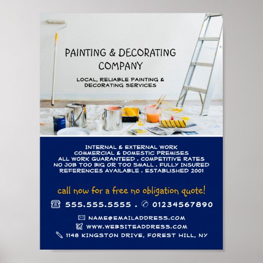 Schilderapparatuur, schilder en decorateur poster (Voorkant)