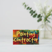 Schilderbedrijf in Paint Visitekaartje (Staand voorkant)