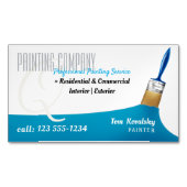 Schilderbedrijf | Professioneel blauw Magnetisch Visitekaartje (Voorkant)