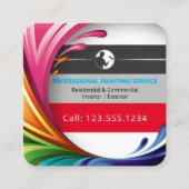 Schilderbedrijf | Professioneel kleurrijk Vierkante Visitekaartje (Voorkant)