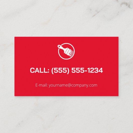 Schilderbedrijf | Professioneel rood Visitekaartje (Achterkant)