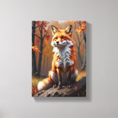 Schilderbord (Renard D'Automne) Canvas Afdruk (Voorkant)
