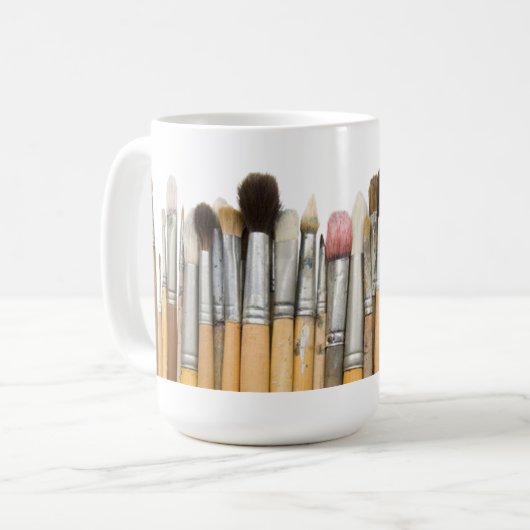 Schilderborstels Koffiemok (Voorkant links)