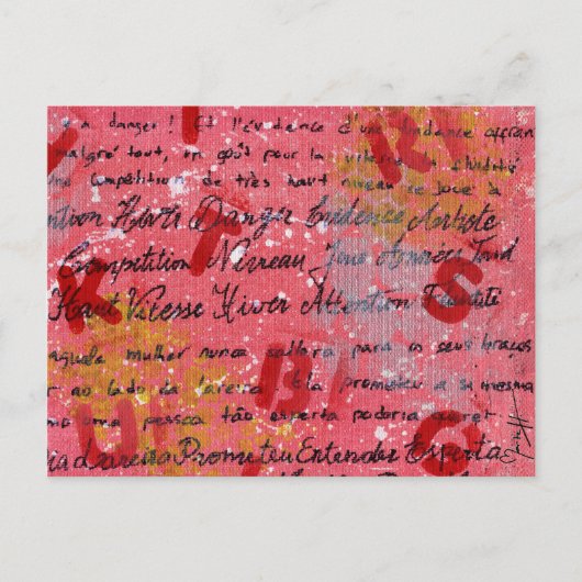 Schilderd en schilderachtig canvas briefkaart (Voorkant)