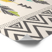 Schilderd feathers-Cream Poster (Hoek)