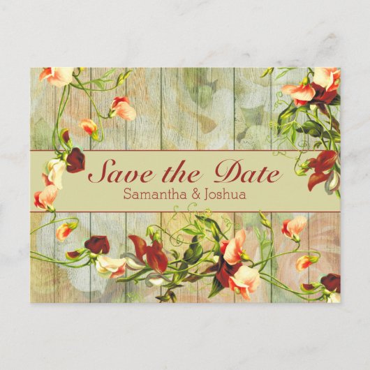 Schilderd hek met lentbloemen briefkaart (Voorkant)