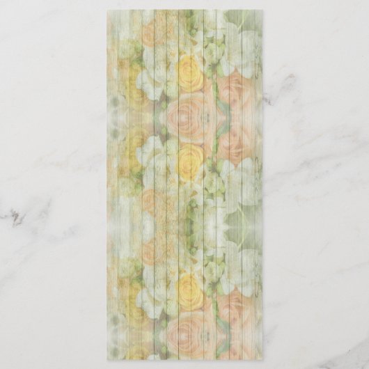 Schilderd hek met lentbloemen menu (Achterkant)