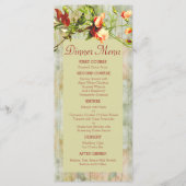 Schilderd hek met lentbloemen menu (Voorkant)