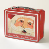 Schilderd kerstmangezicht op lywood en tekst (Achterkant)