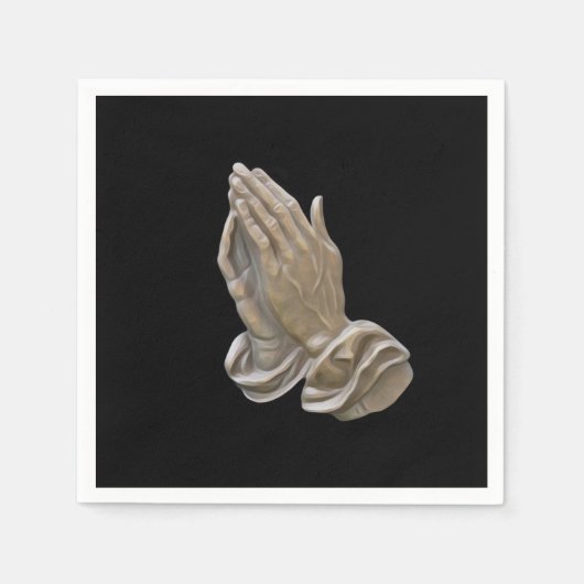 Schilderd metaal dat zich op haar handen drukt servet (Voorkant)