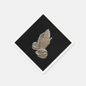 Schilderd metaal dat zich op haar handen drukt servet (Hoek)