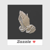 Schilderd metaal dat zich op haar handen drukt sticker (Vel)