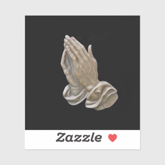 Schilderd metaal dat zich op haar handen drukt sticker (Vel)