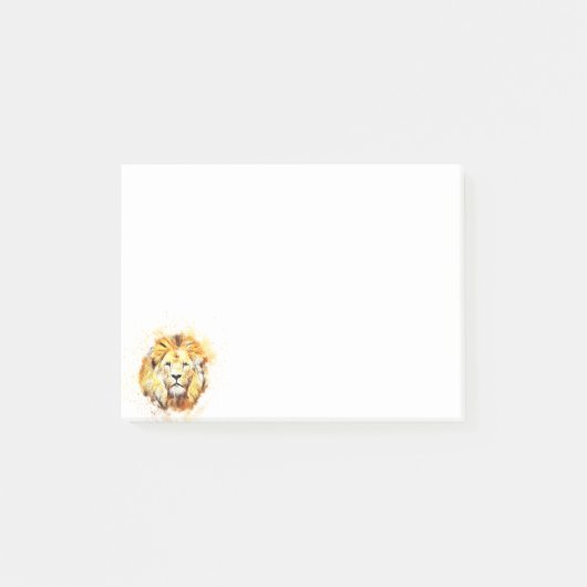 Schilderd portret van leeuw post-it® notes (Voorkant)