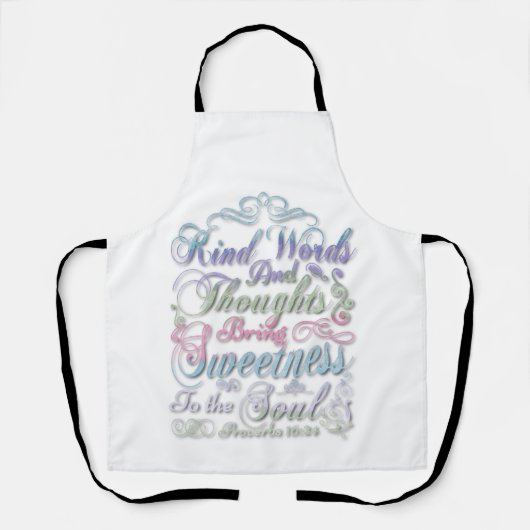 Schilderd proverb-bijbelcitaat schort (Voorkant)