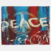 Schilderd vredesteken fleece deken (Voorkant (Horizontaal))