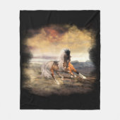 Schilderd woestijn #2 vlootsbank, middelgroot fleece deken (Voorkant)