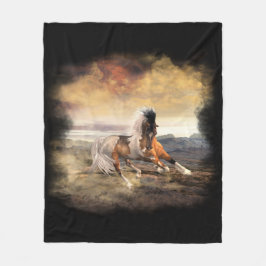 Schilderd woestijn #2 vlootsbank, middelgroot fleece deken